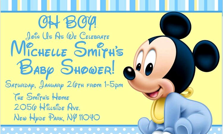 Baby Mickey Mouse Invitations