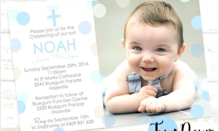 Baptism Invitation Background For Boy