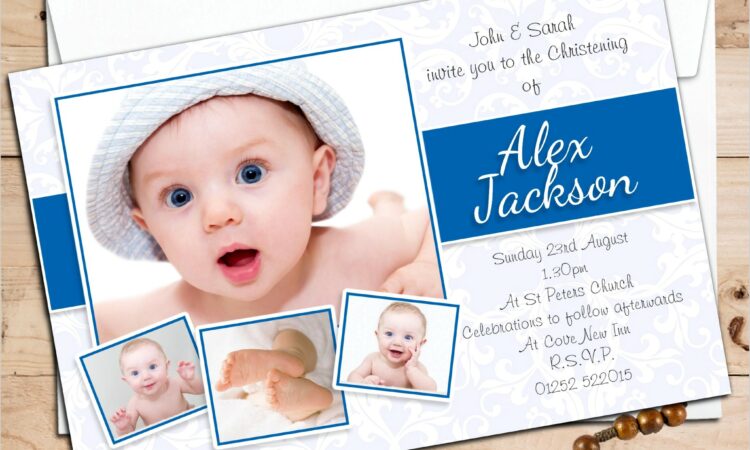 Baptismal Invitation For Baby Boy Diy