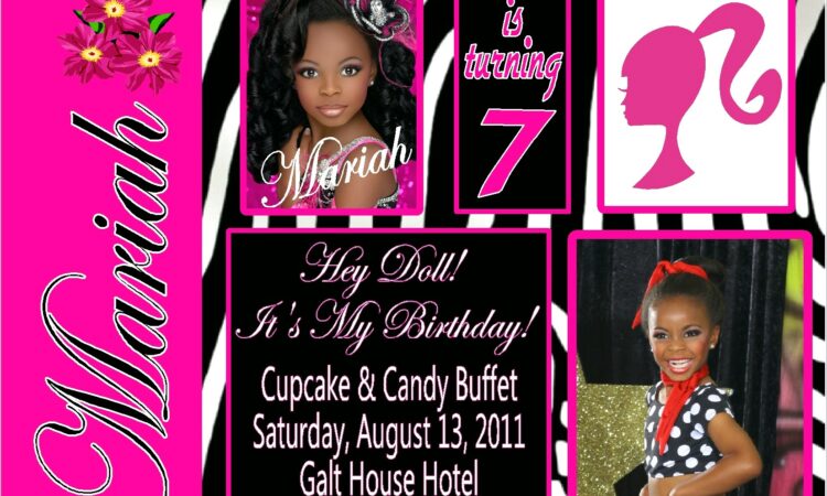 Barbie Girl Birthday Invitations