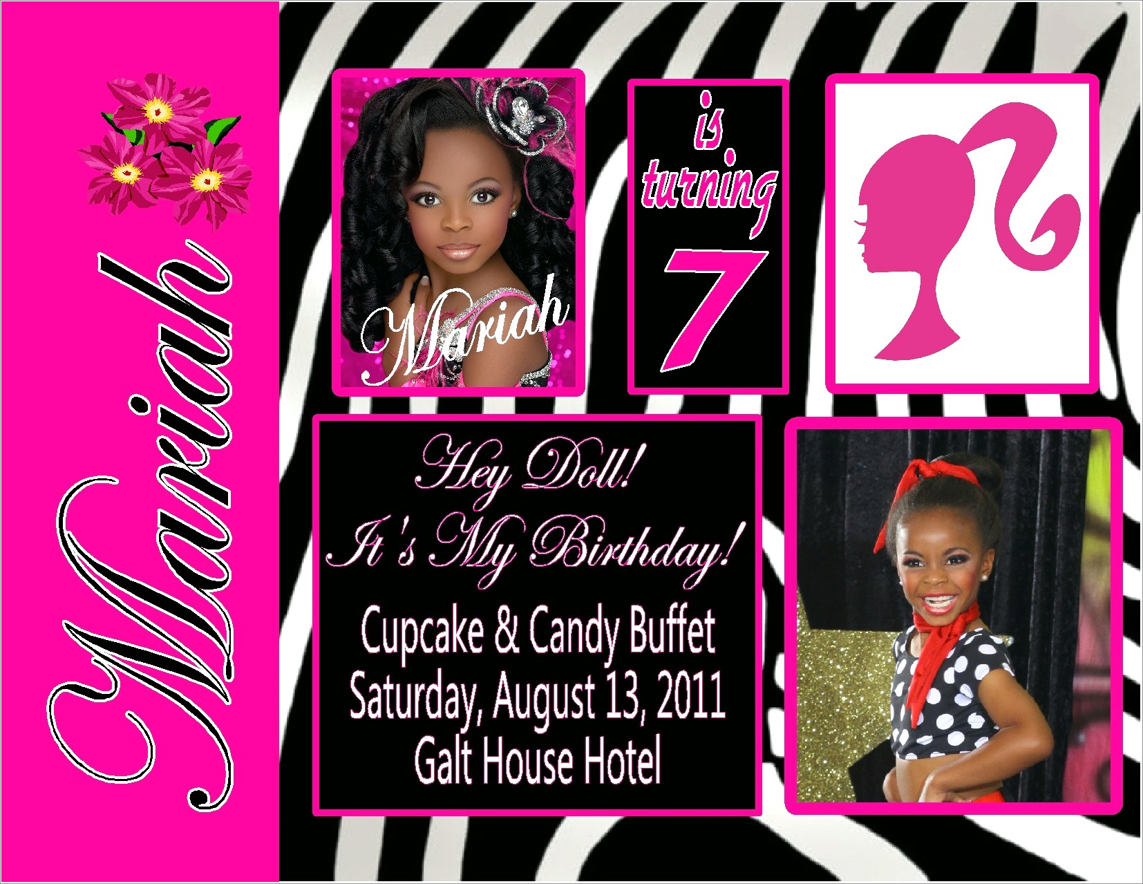 Barbie Girl Birthday Invitations