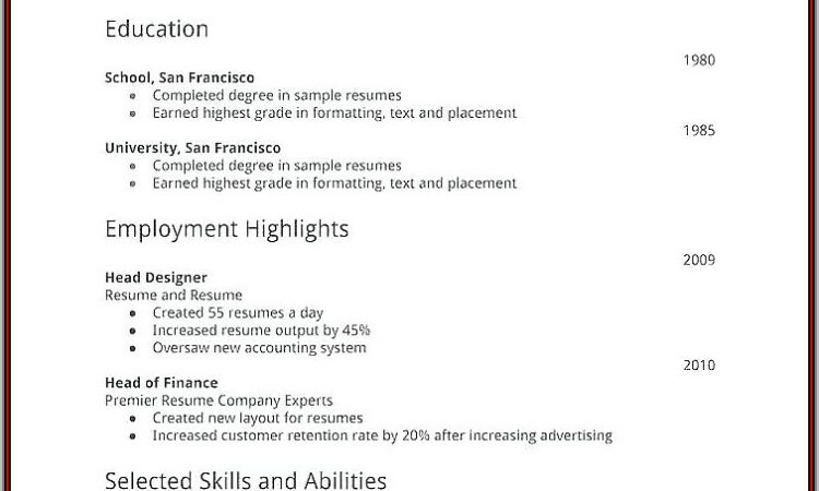 Best Resume For Airline Jobs