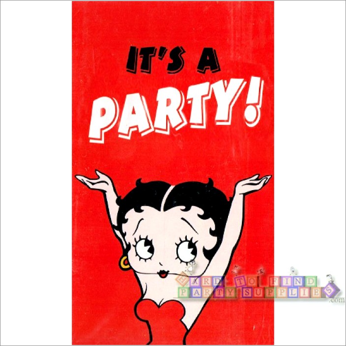 Betty Boop Birthday Invitations