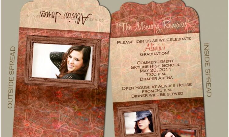 Bi Fold Graduation Invitations