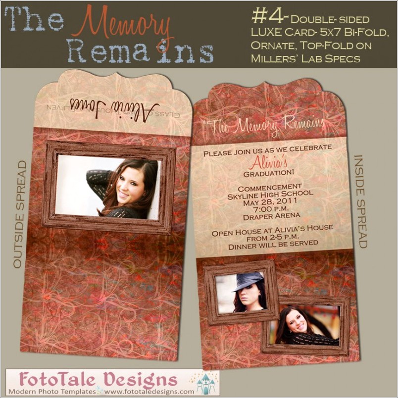 Bi Fold Graduation Invitations