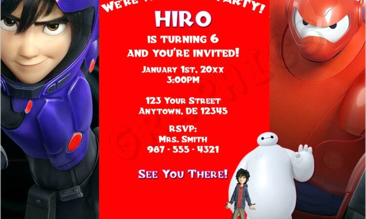 Big Hero 6 Invitations