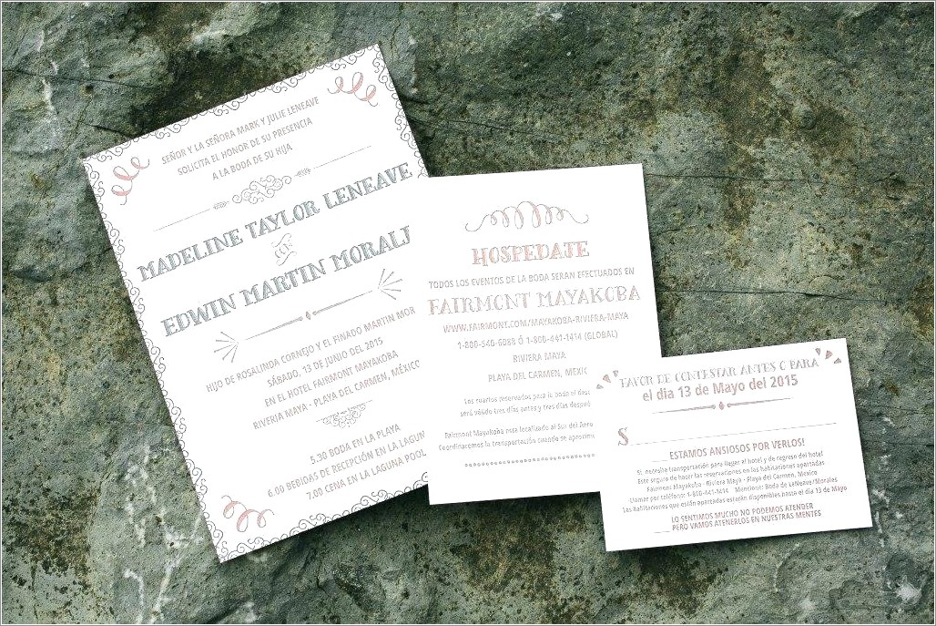 Bilingual Wedding Invitations French English