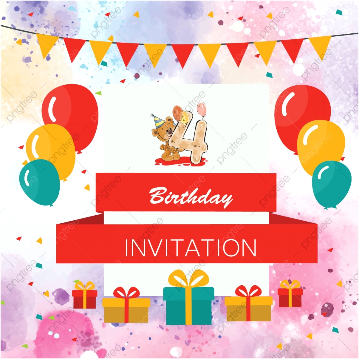 Birthday Invitation Background Png
