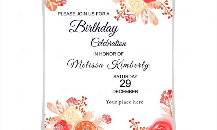 Birthday Invitation Background Template