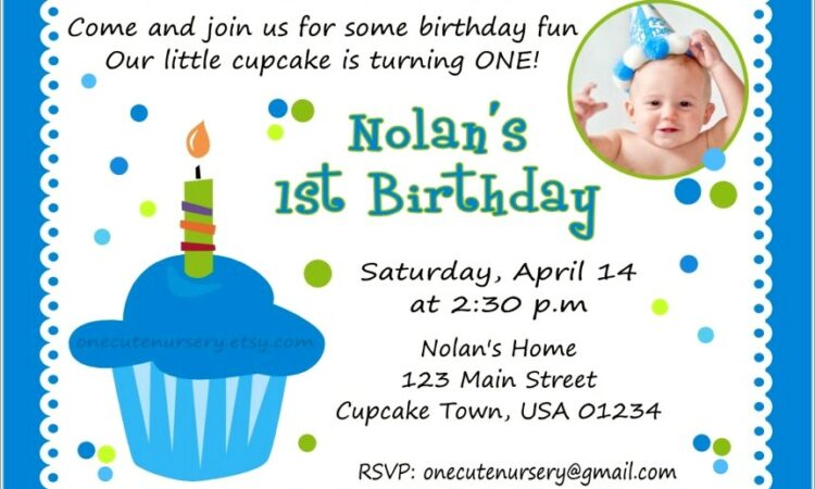 Birthday Invitation Card Baby Boy