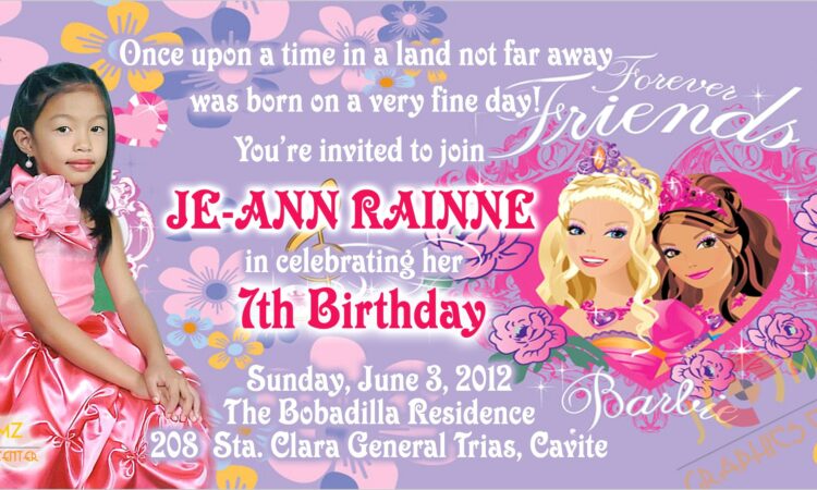 Birthday Invitation Card Layout