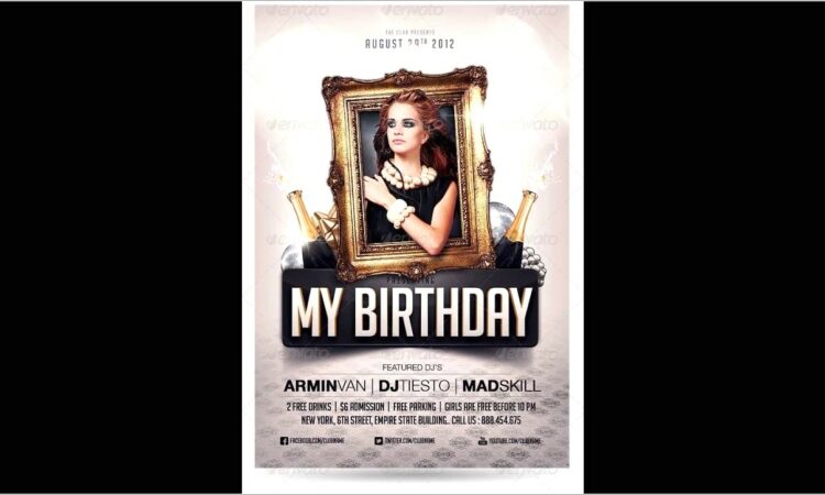 Birthday Invitation Flyer Template