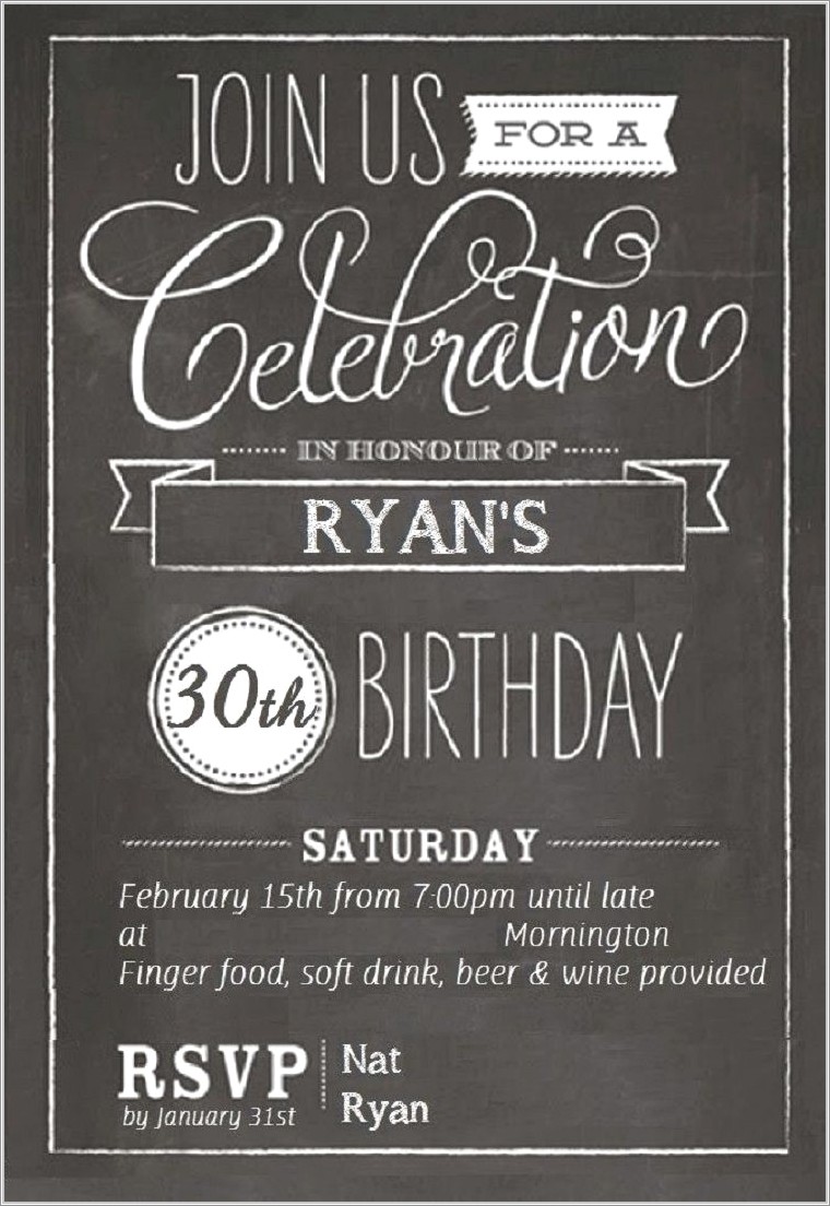 Birthday Invitation Poster Free