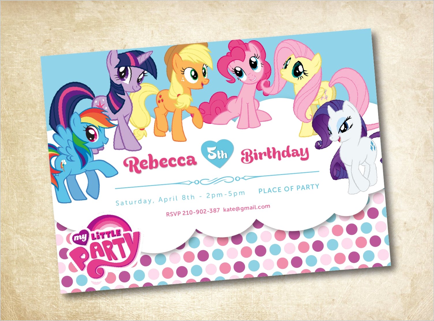 Birthday Invitation Templates My Little Pony