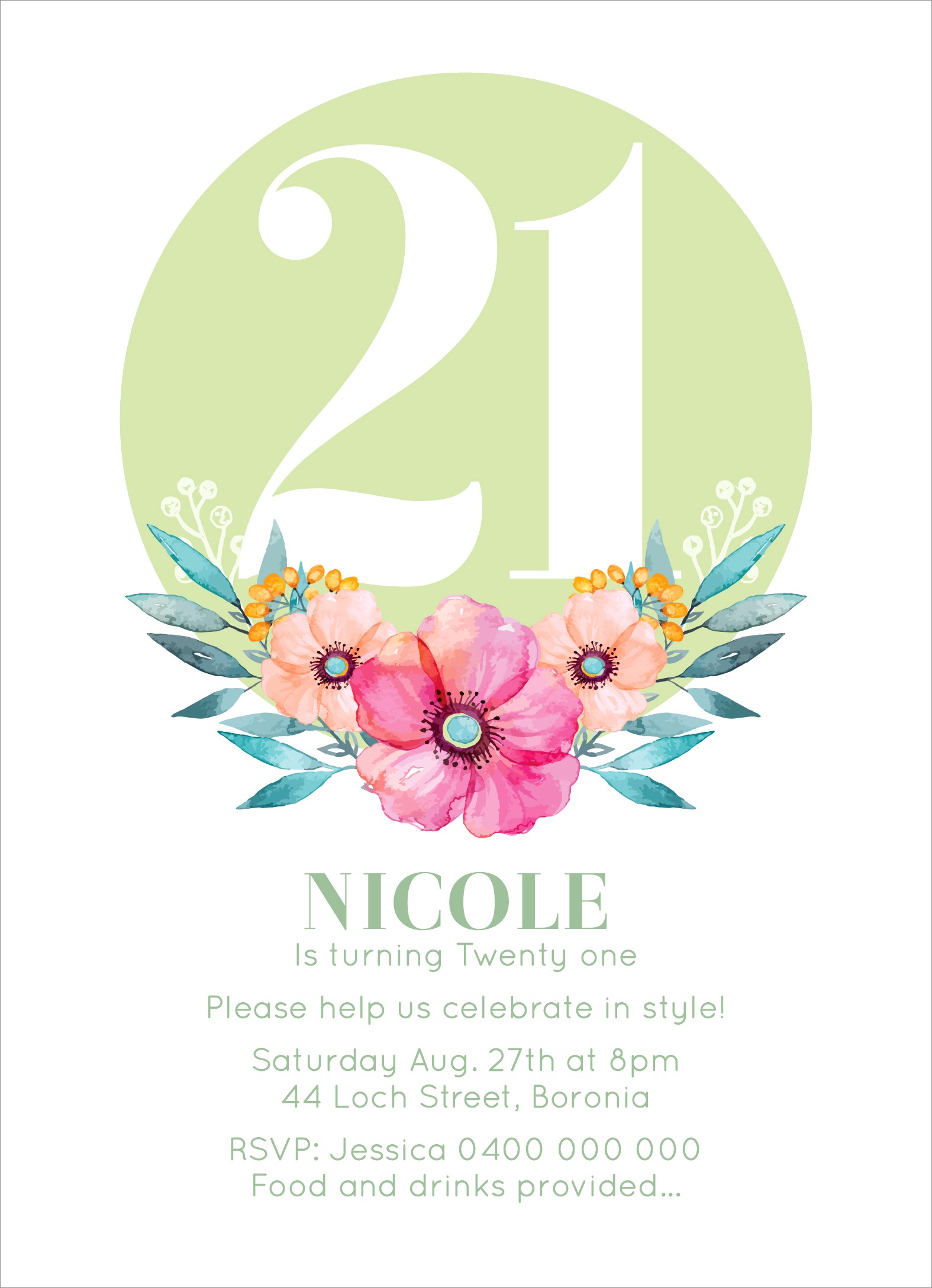 Birthday Invitations With Flowers