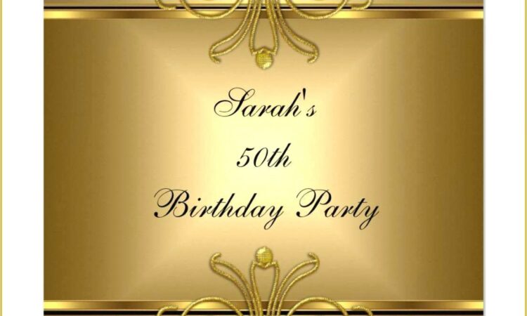 Black And Gold Invitation Template Free