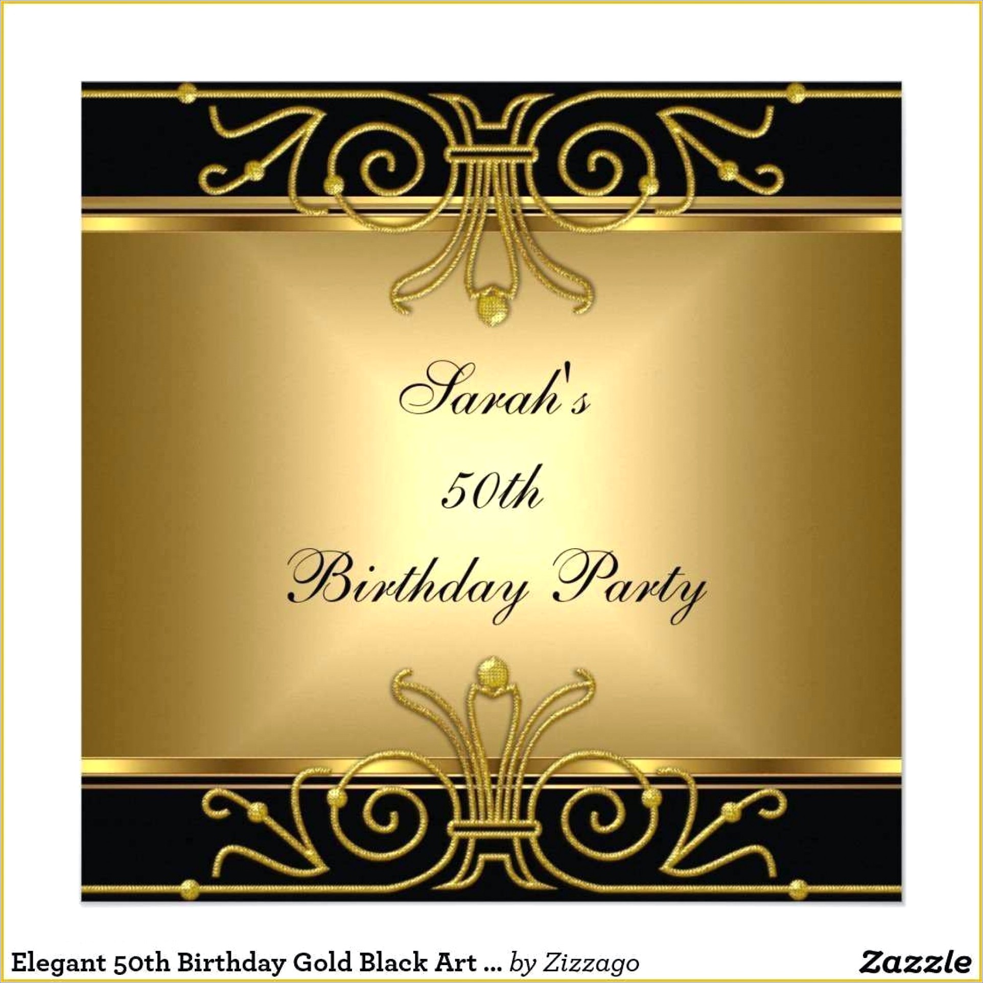 Black And Gold Invitation Template Free