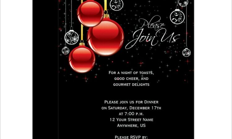 Black Gold And Red Invitations