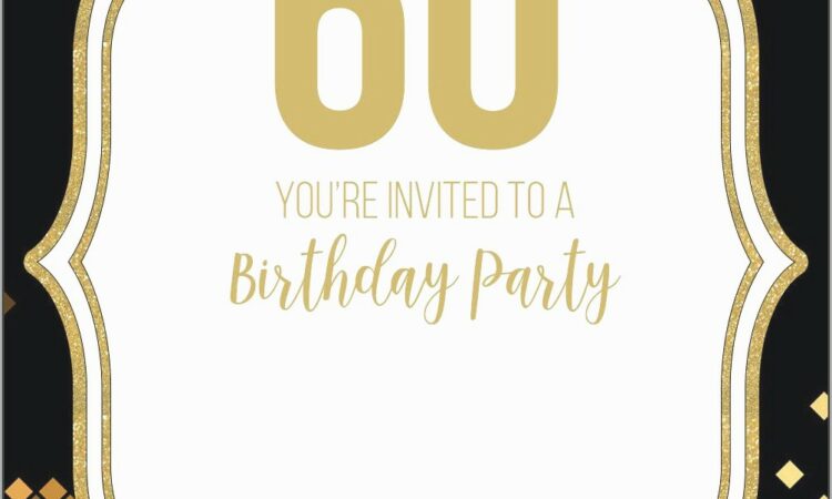 Blank 60th Birthday Invitations