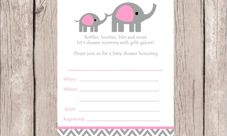 Blank Ballerina Invitation Template