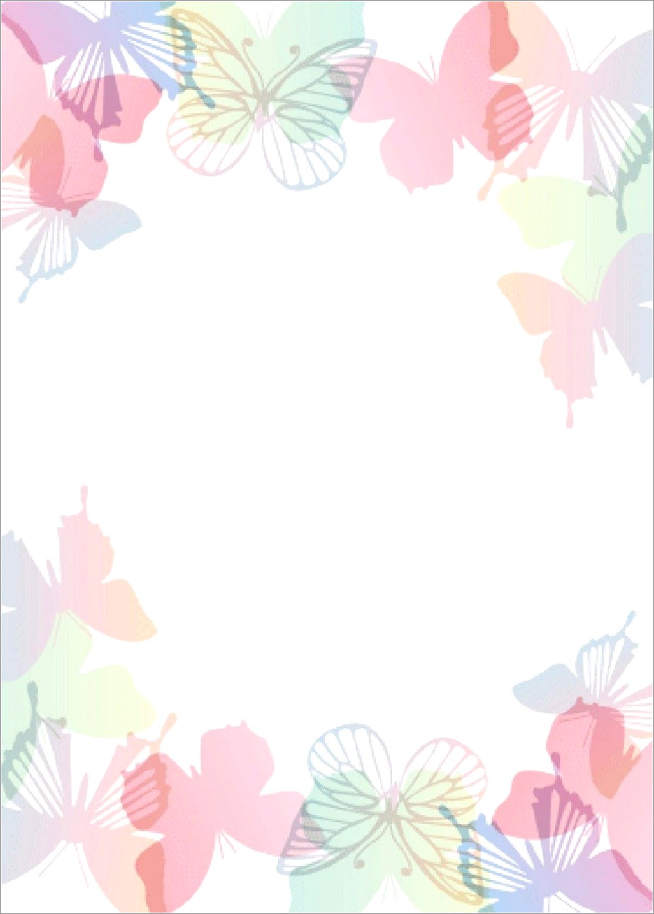 Blank Butterfly Invitation Template