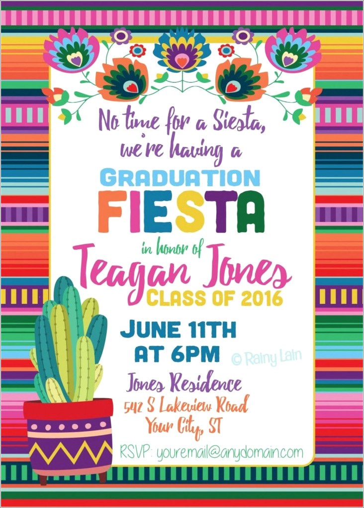 Blank Fiesta Invitation Template