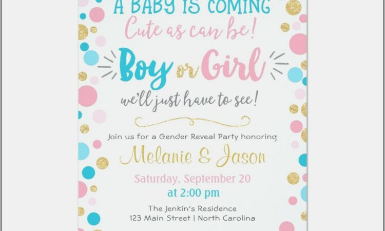 Blank Gender Reveal Invitations