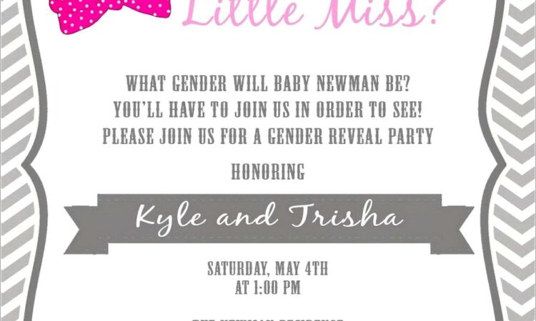 Blank Gender Reveal Invitations Template