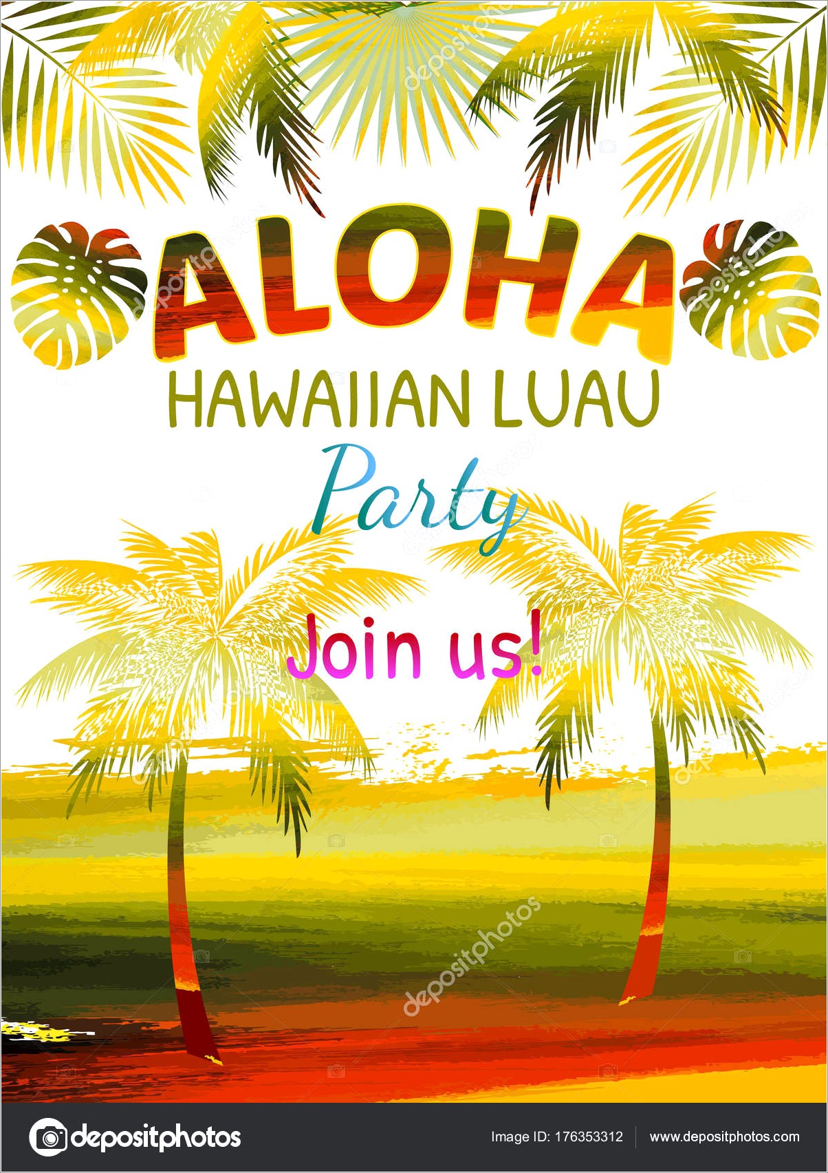 Blank Hawaiian Invitation Template