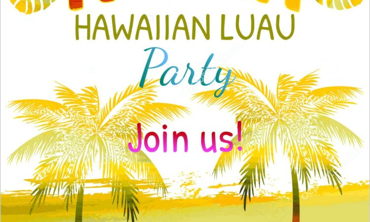 Blank Luau Invitation Template