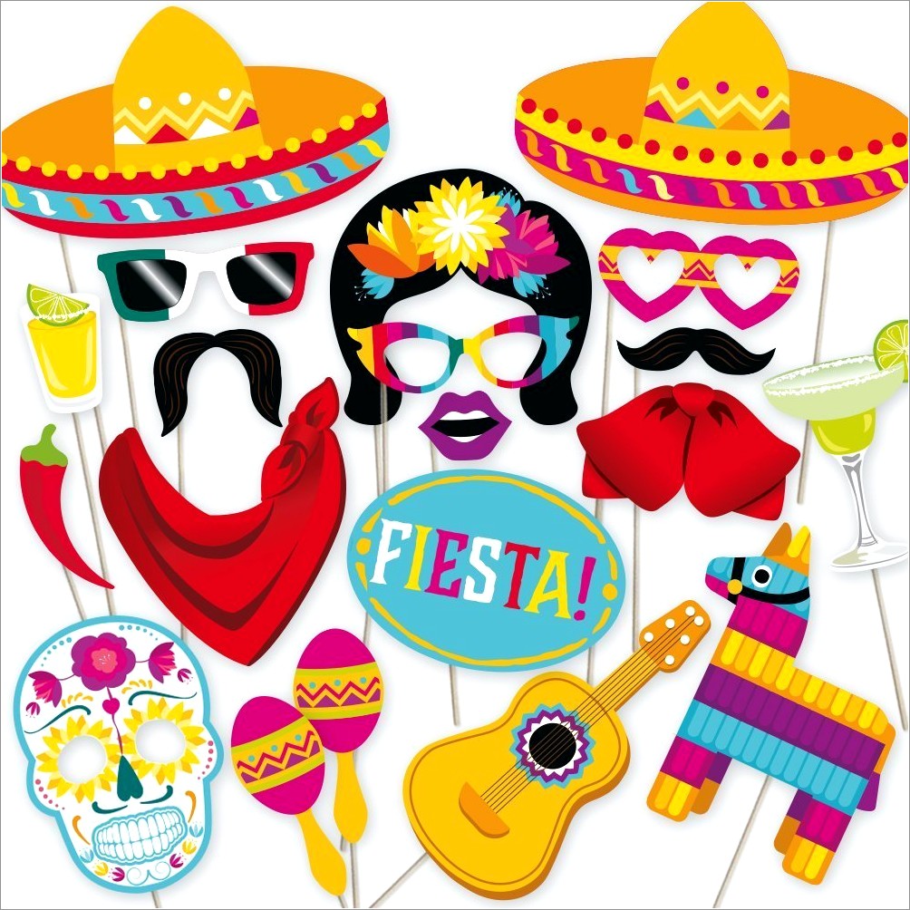 Blank Mexican Fiesta Invitations