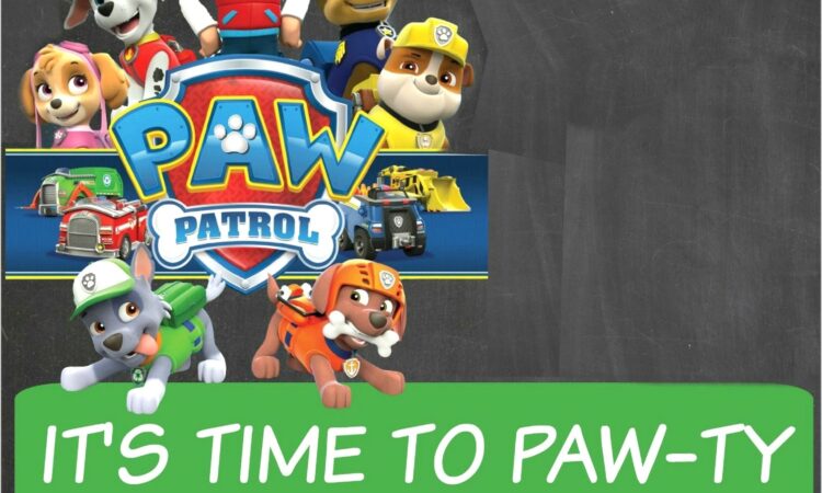 Blank Printable Paw Patrol Invitations