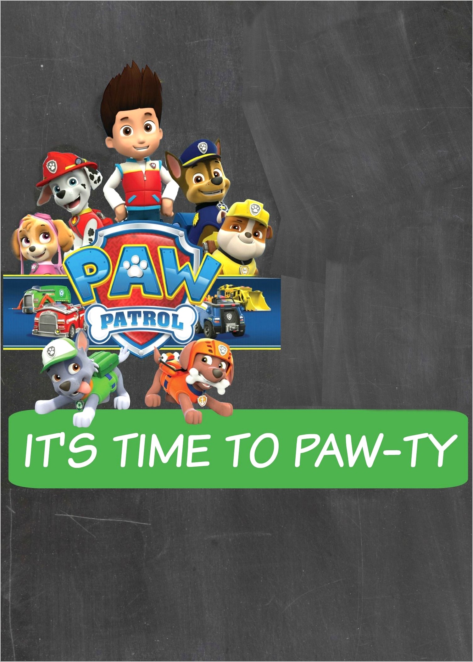 Blank Printable Paw Patrol Invitations