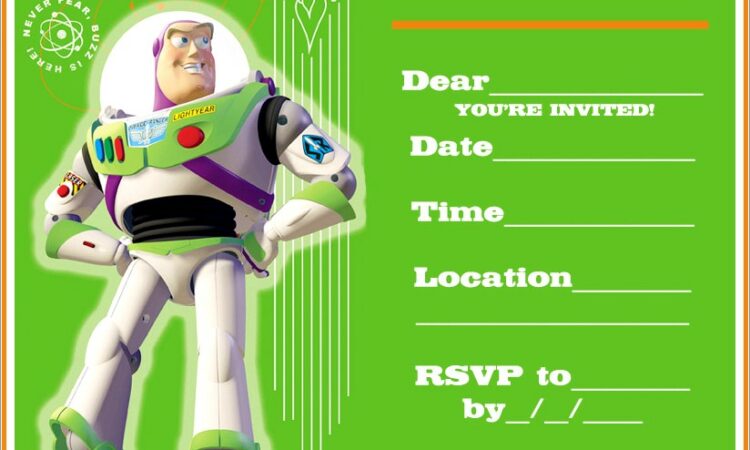 Blank Toy Story Birthday Invitations