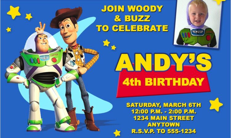 Blank Toy Story Birthday Invitations Template Free