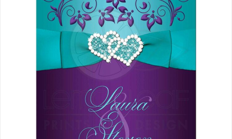 Blue And Purple Wedding Invitations