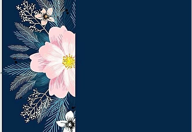 Blue Flower Invitation Background