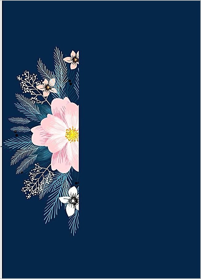 Blue Flower Invitation Background