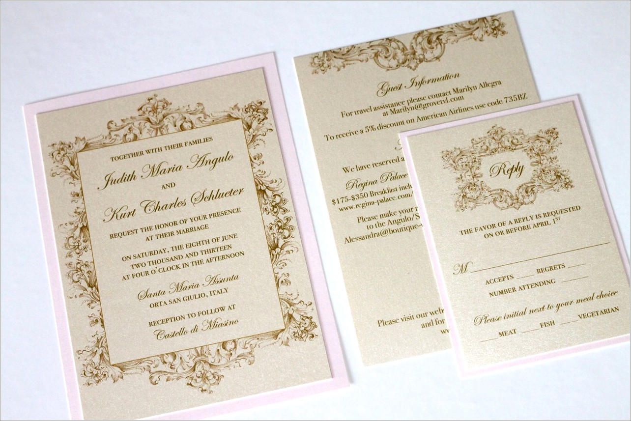 Blush Pink And Ivory Wedding Invitations