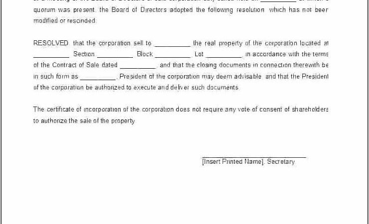 Board Meeting Resolution Template