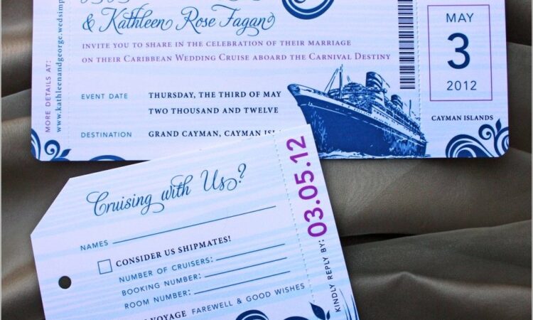 Boarding Pass Cruise Wedding Invitations