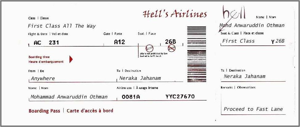Boarding Pass Invitations Template Free Download