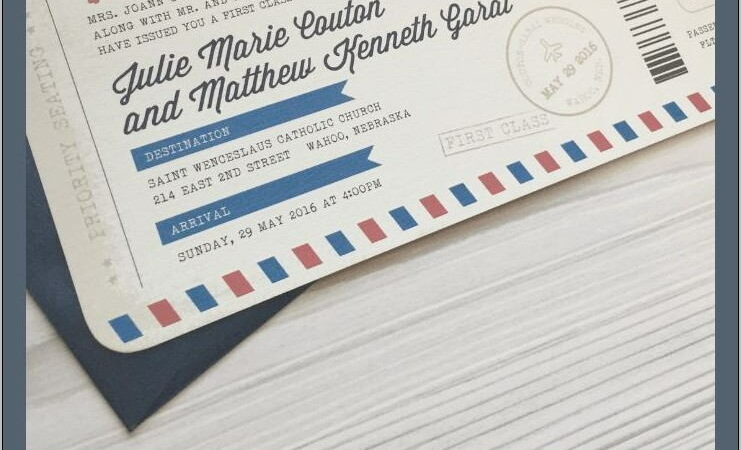 Boarding Pass Wedding Invite Wording