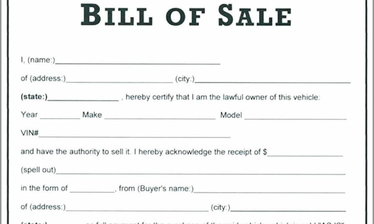 Boat Bill Of Sale Template Fillable Pdf