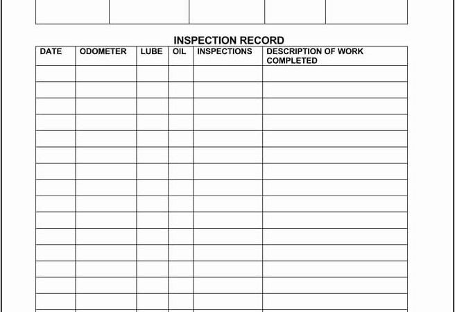 Boat Maintenance Log Book Template