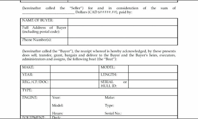 Boat Purchase Contract Sample