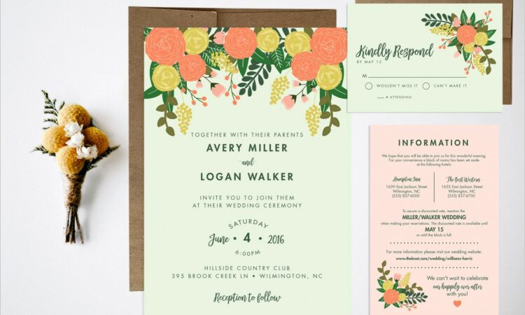 Bohemian Wedding Invitation Templates Free