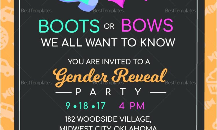 Boots Or Bows Invitation Template