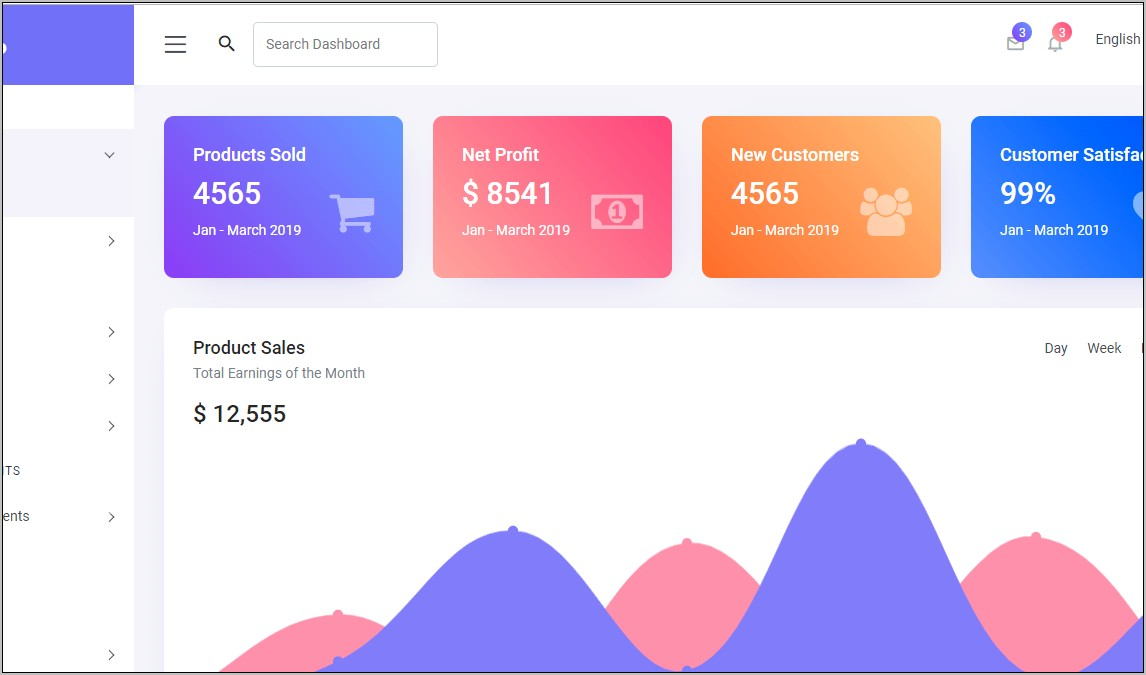 Bootstrap 4 Dashboard Template Download