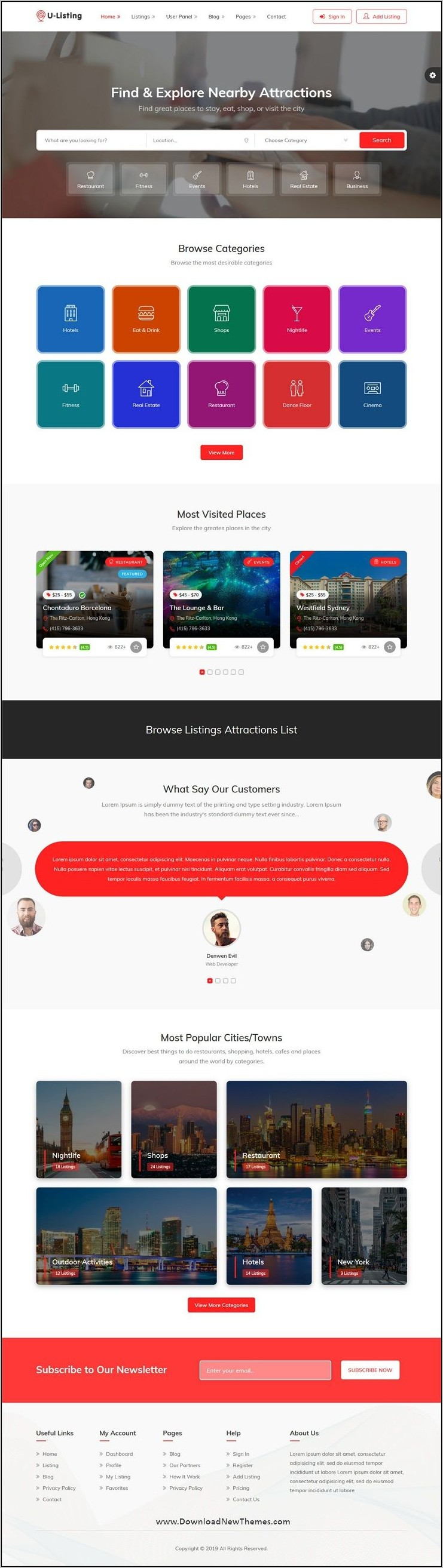 Bootstrap Directory Listing Template Free